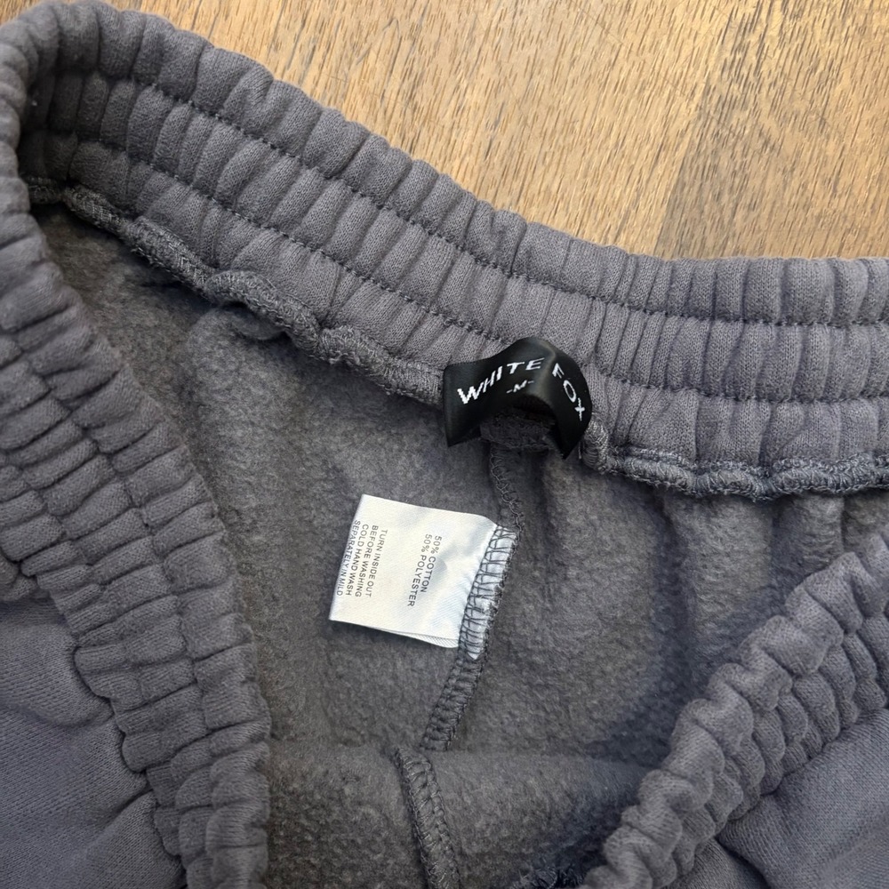 White Fox Archive 6-0 Grey White Puffy Print Hoodie and Sweatpants Suit Set - Picture 6 of 8